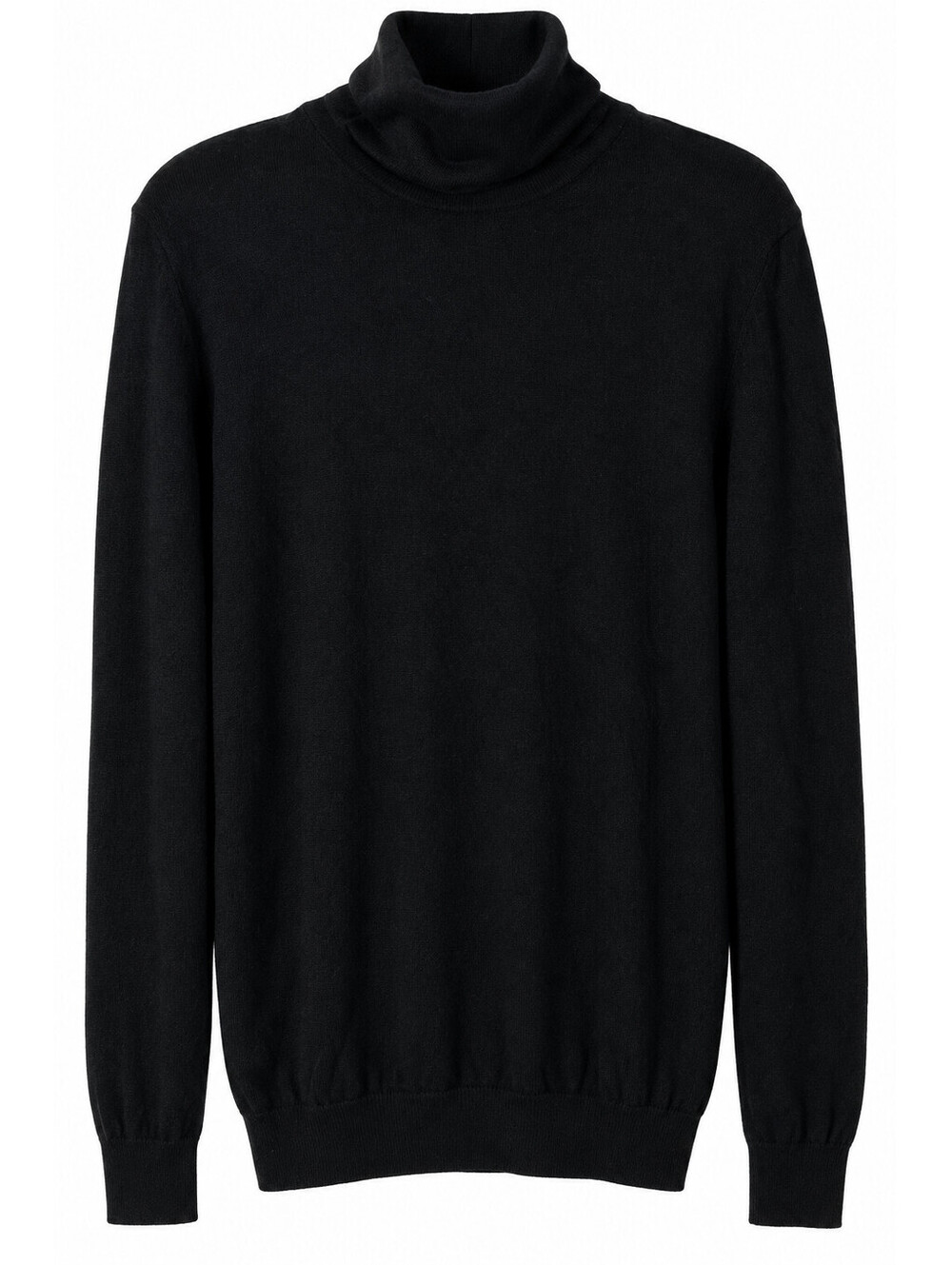 Loro Piana Womens Black Cashmere Long Sleeve Knit Pullover Turtleneck Sweater 50